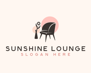 Flower Vase Chair logo design