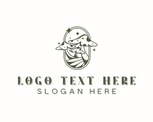 Holistic - Natural Gardening Mushroom logo design