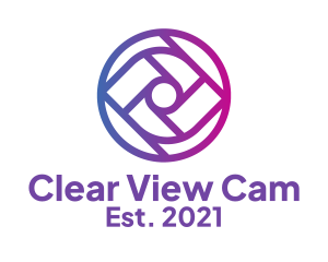 Webcam - Gradient Surveillance Eye logo design
