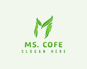 Eco Leaf Letter M logo design