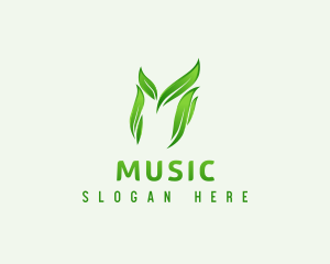 Eco Leaf Letter M logo design