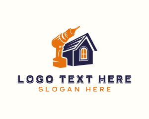 Contractor - Handyman Repair Drill logo design