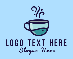 Fingerling - Coffee Fish Cup logo design