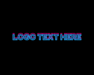 Streamer - Retro Neon Signage logo design