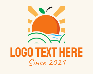 Citrus - Tropical Orange Sunset logo design