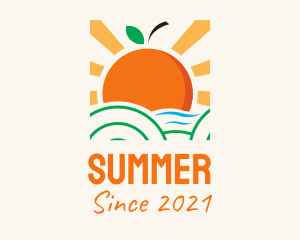 Tropical Orange Sunset logo design