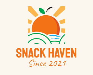 Tropical Orange Sunset logo design