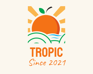 Tropical Orange Sunset logo design