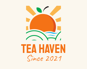 Tropical Orange Sunset logo design