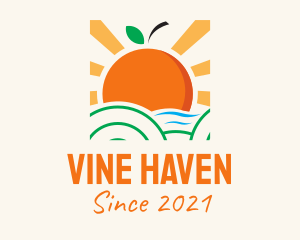 Tropical Orange Sunset logo design