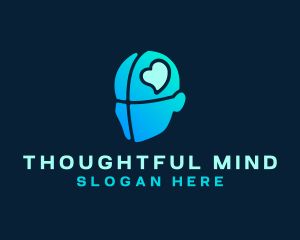 Thinking - Mental Health Mind Heart logo design