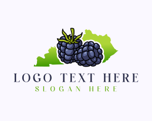 Map - Kentucky Blackberry Fruit logo design