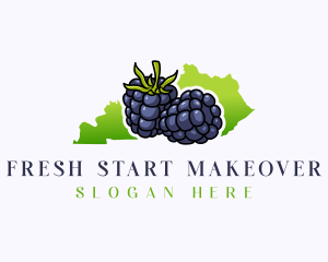 Kentucky Blackberry Fruit logo design