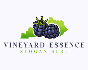 Kentucky Blackberry Fruit logo design