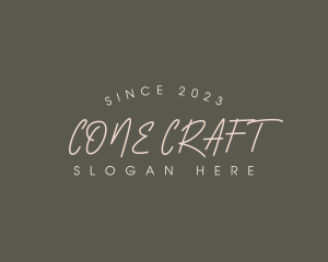 Crafty Cursive Business logo design