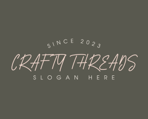 Crafty Cursive Business logo design