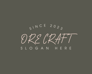 Crafty Cursive Business logo design