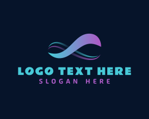 Infinity Wave Loop logo design