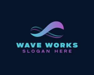 Infinity Wave Loop logo design