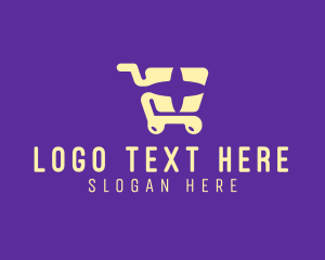 Mall - Star Shopping Cart logo design