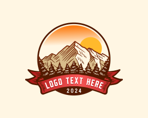 Mountain Hiking Trekking Logo