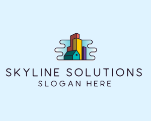 Skyline - Metropolis Property City Skyline logo design