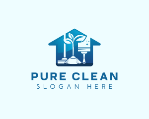 House Sanitary Cleaning logo design