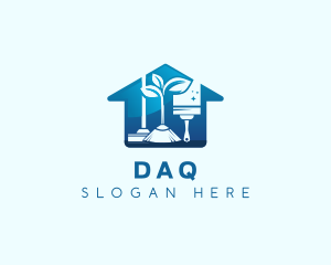 Mop - House Sanitary Cleaning logo design