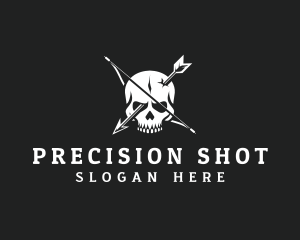 Skull Arrow Weapon logo design