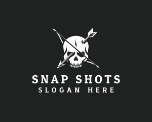 Skull Arrow Weapon logo design