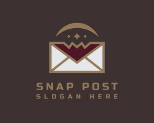 Postcard - Vampire Bat Envelope logo design