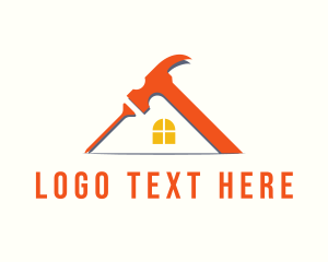 Nail - Hammer House Roof Repair logo design