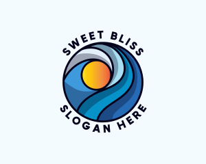 Resort - Beach Ocean Waves logo design