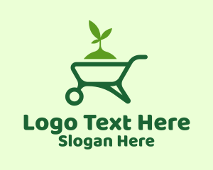 Gardening Plant Wheelbarrow  Logo