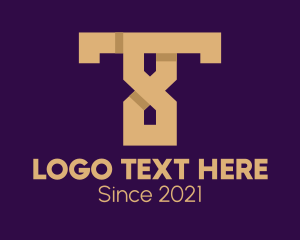 Accountancy - Golden Letter T logo design