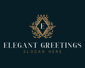 Boutique Floral Wreath logo design