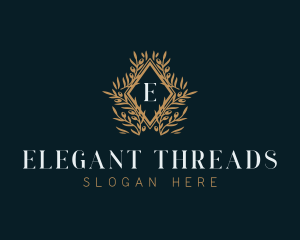 Boutique Floral Wreath logo design