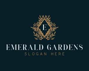 Boutique Floral Wreath logo design