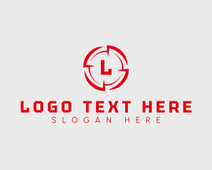 Heavy Weapon - Crosshair Target Lettermark logo design