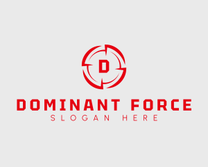 Crosshair Target Lettermark logo design