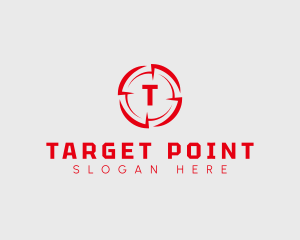 Aim - Crosshair Target Lettermark logo design