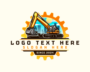 Heavy Duty - City Gear Excavator logo design