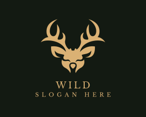 Wild Deer Animal  Logo