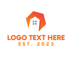 Orange House - House Property Realty logo design