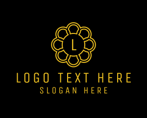 Yellow - Flower Chain Jewelry Accessory logo design