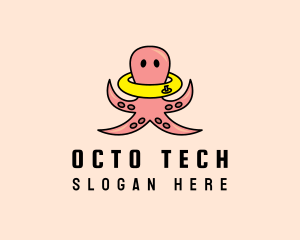 Summer Octopus Floater logo design