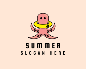 Summer Octopus Floater logo design