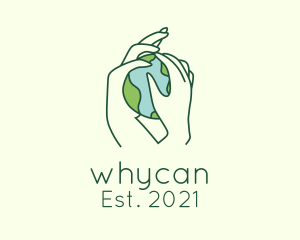 Social Worker - Earth Hands Environmentalist logo design