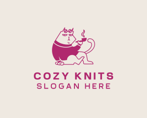 Sweater - Pet Cat Smoking Pipe logo design