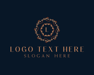 Hotel - Luxury Ornamental Wreath logo design